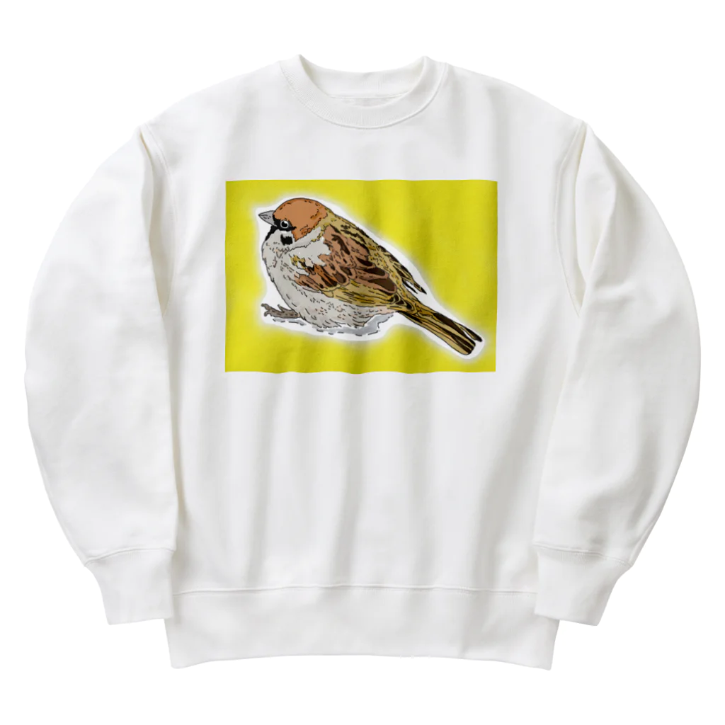 niwatsukinoのスズメ（クリクリお目目） Heavyweight Crew Neck Sweatshirt