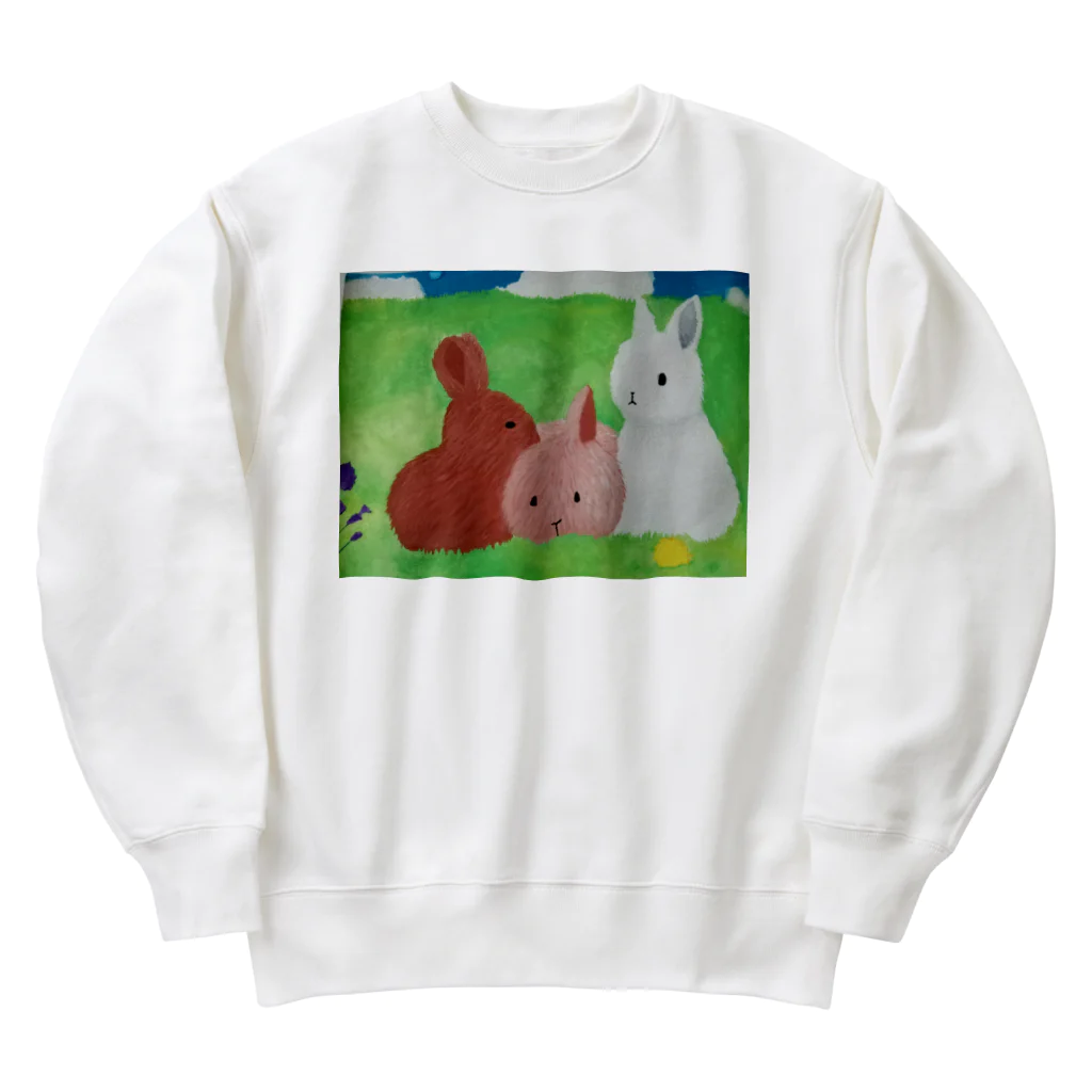 Kyoko2021のうさ子ちゃんと仲間達 Heavyweight Crew Neck Sweatshirt