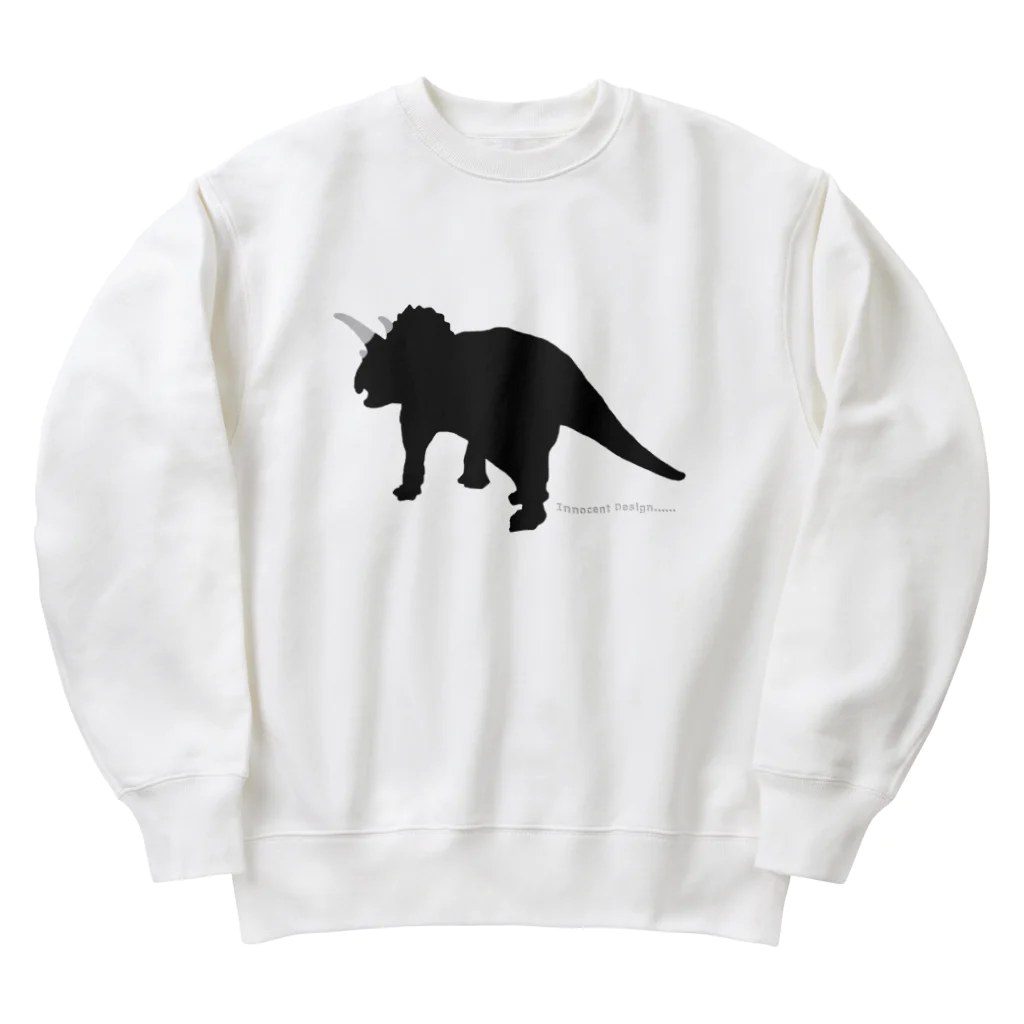 Innocent_Designのトリケラトプスのシルエット Heavyweight Crew Neck Sweatshirt