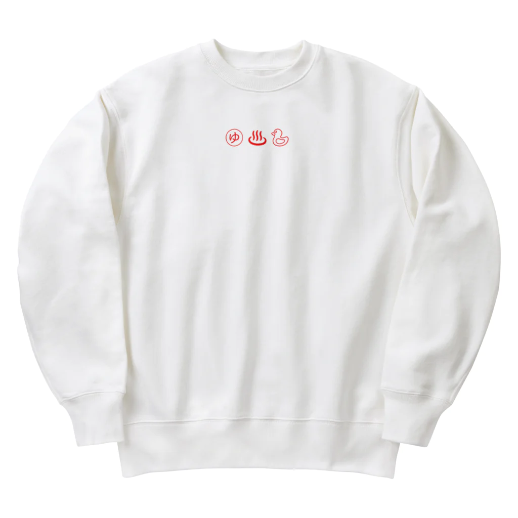 温泉グッズ@ブーさんとキリンの生活の療養泉の種類と特徴（赤・両面） Heavyweight Crew Neck Sweatshirt