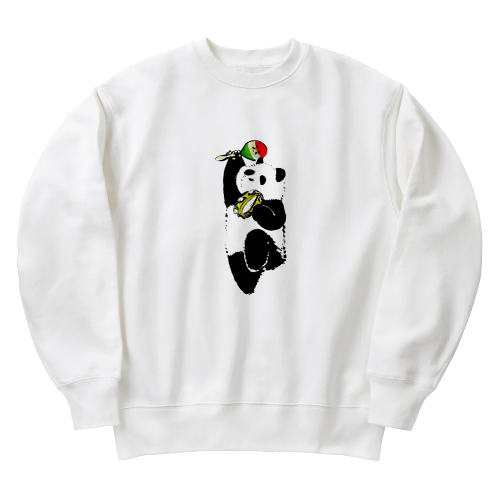 パンダさんの日常のPARTY TIME パンダ Heavyweight Crew Neck Sweatshirt