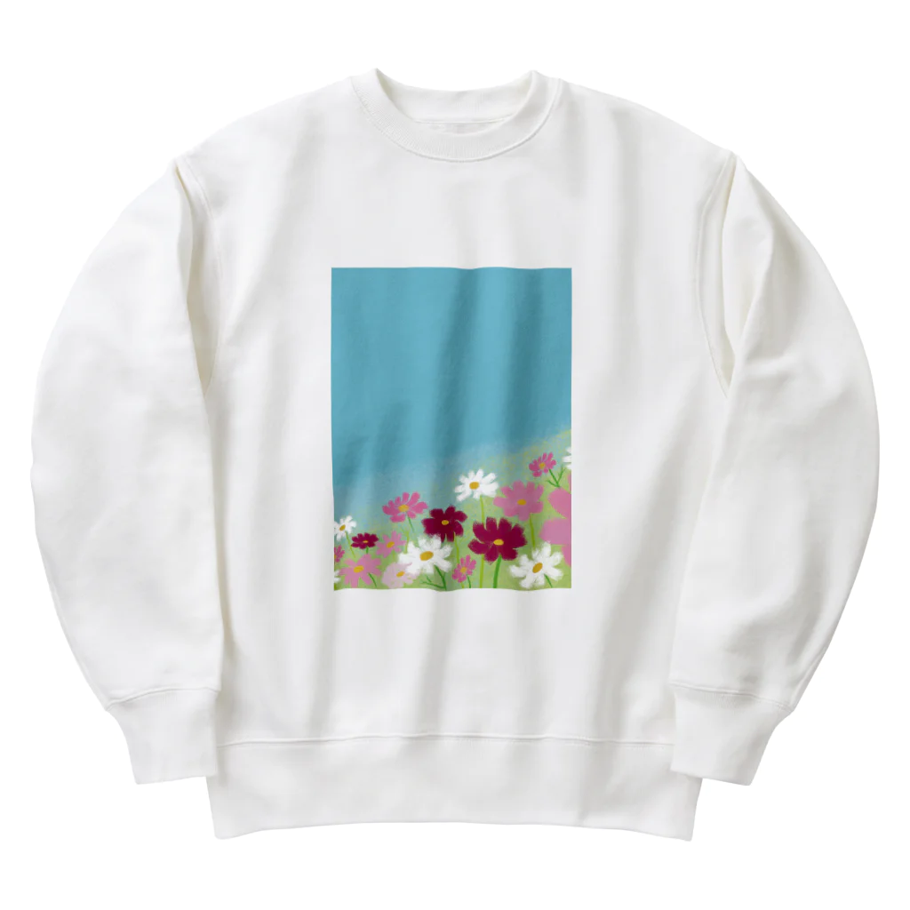 はっちゃんの空とコスモス Heavyweight Crew Neck Sweatshirt