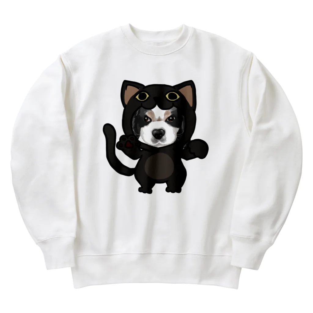 みきぞーん｜保護猫 ミッキー画伯と肉球とおともだちのmaruku Heavyweight Crew Neck Sweatshirt