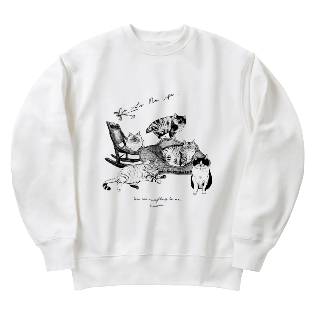 マルポレランドのNo cats No Life Heavyweight Crew Neck Sweatshirt