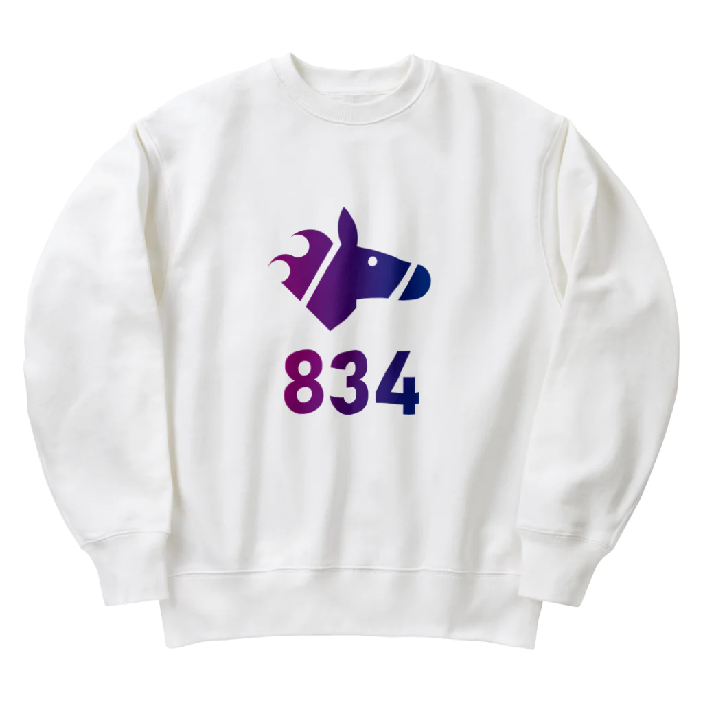 ばさし🐴 - Basashiの834ロゴ Heavyweight Crew Neck Sweatshirt