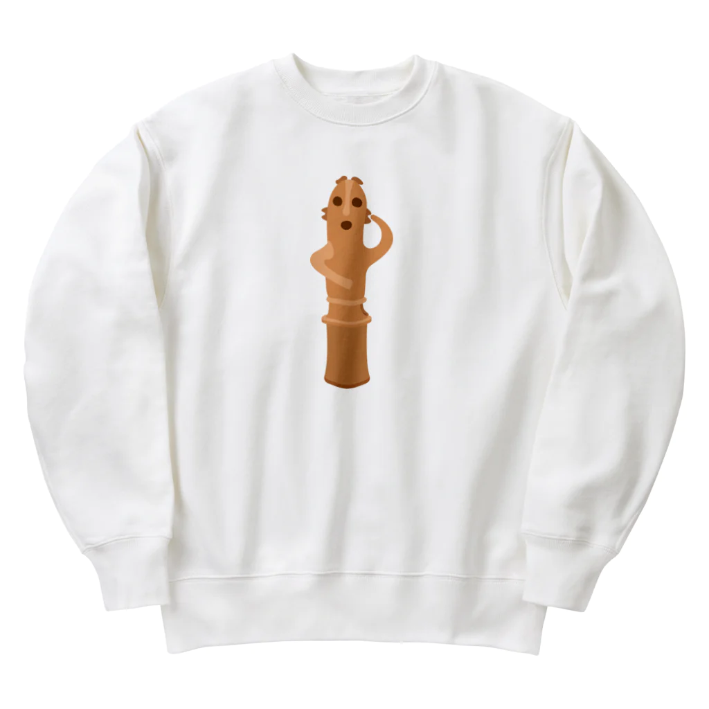 kimchinの不思議とかわいい　はにわ君 Heavyweight Crew Neck Sweatshirt