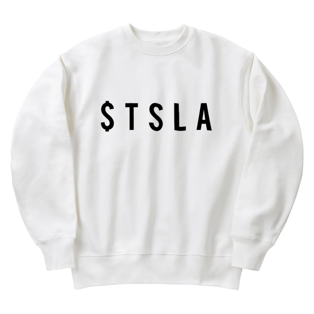 投資服専門店Reeveの$TSLAティッカーロゴTシャツandトレーナー Heavyweight Crew Neck Sweatshirt