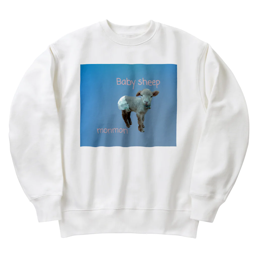 旅するナースのひつじの赤ちゃん モンモン Heavyweight Crew Neck Sweatshirt