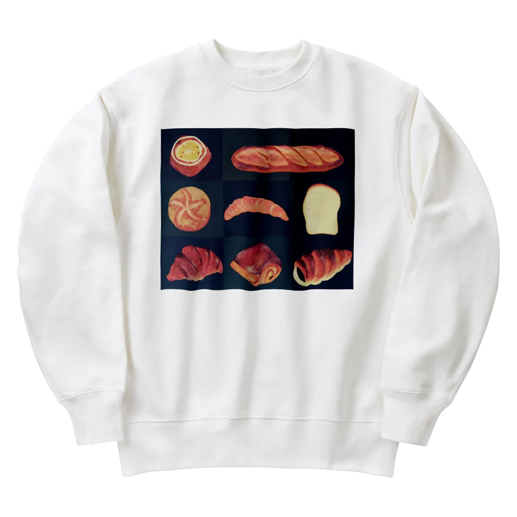 aのちいさなお店のパンの絵 Heavyweight Crew Neck Sweatshirt