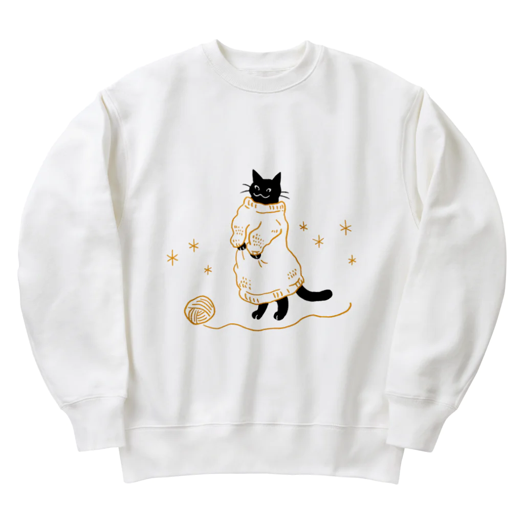 猫柳のニットのねこさん Heavyweight Crew Neck Sweatshirt