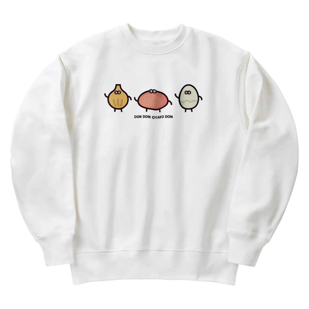 高堂玲/イラストの方のどんどん親子丼 Heavyweight Crew Neck Sweatshirt