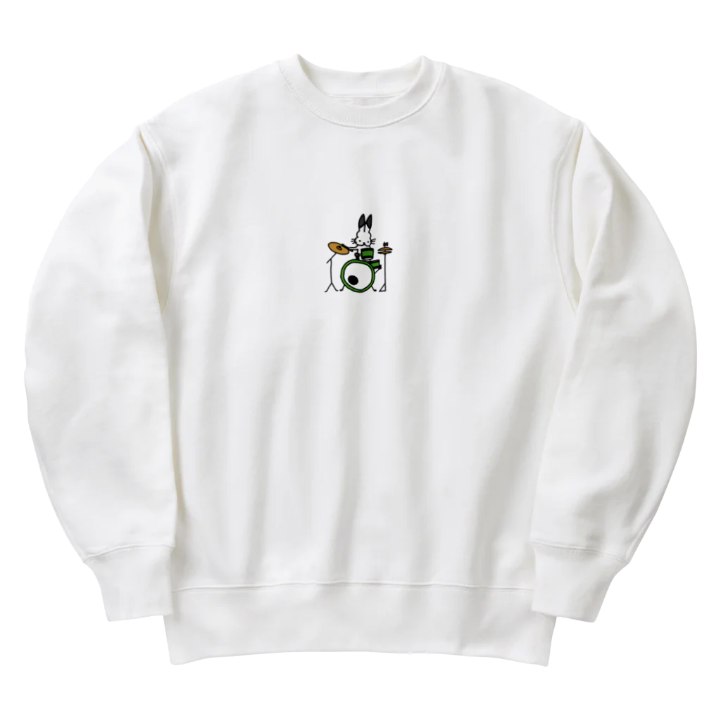 ドコムス刷りのドッコドコドコうさ Heavyweight Crew Neck Sweatshirt