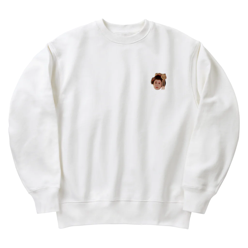 舞妓グッズ専門店『オツボネーズ』のみさとねえさん（ワンポイント） Heavyweight Crew Neck Sweatshirt