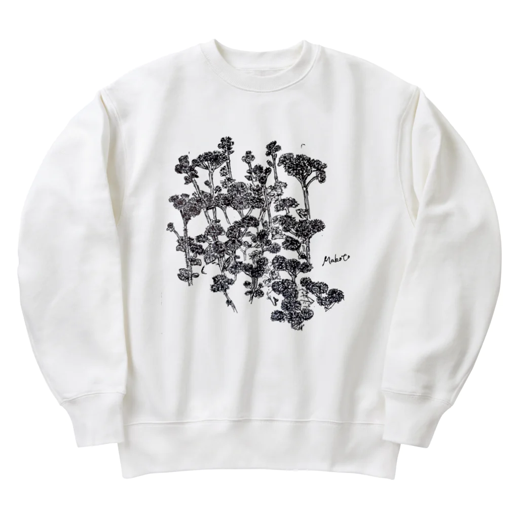 Makotoの小さな青い花 Heavyweight Crew Neck Sweatshirt