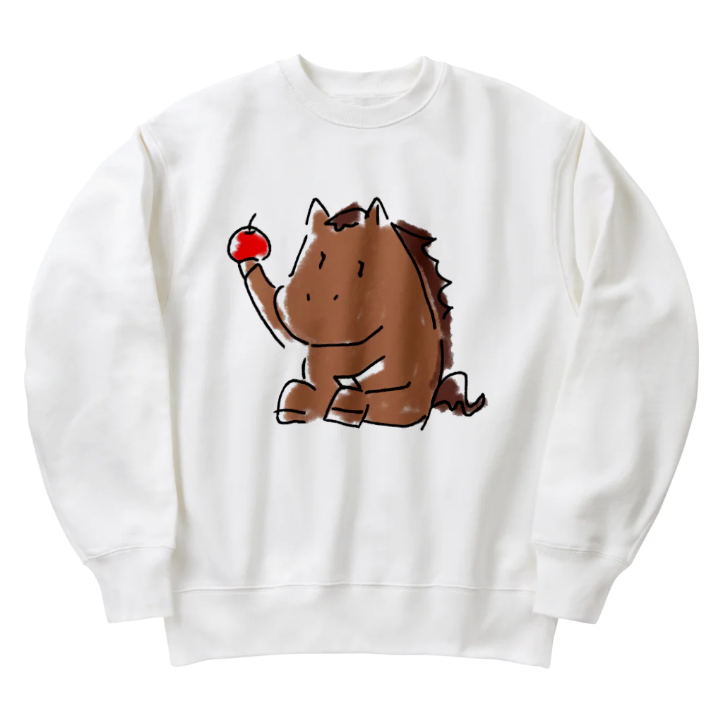 アナ５３ショップの体育座りするお馬スウェット(厚手)アナ５３ Heavyweight Crew Neck Sweatshirt