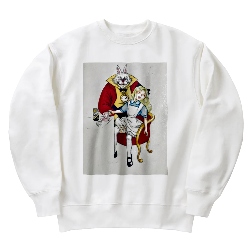 AKZの悪いうさぎと酩酊アリス Heavyweight Crew Neck Sweatshirt