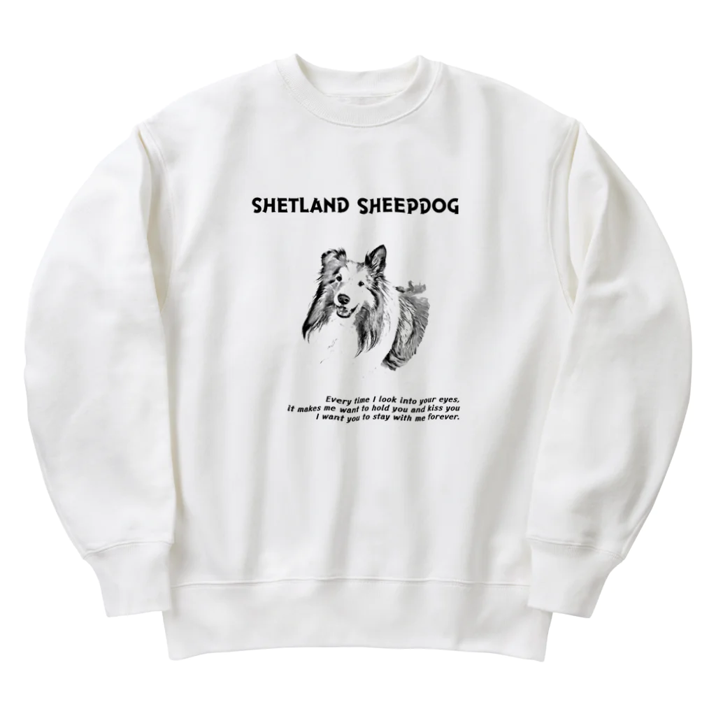 onehappinessのシェルティ　イラスト　forever Heavyweight Crew Neck Sweatshirt