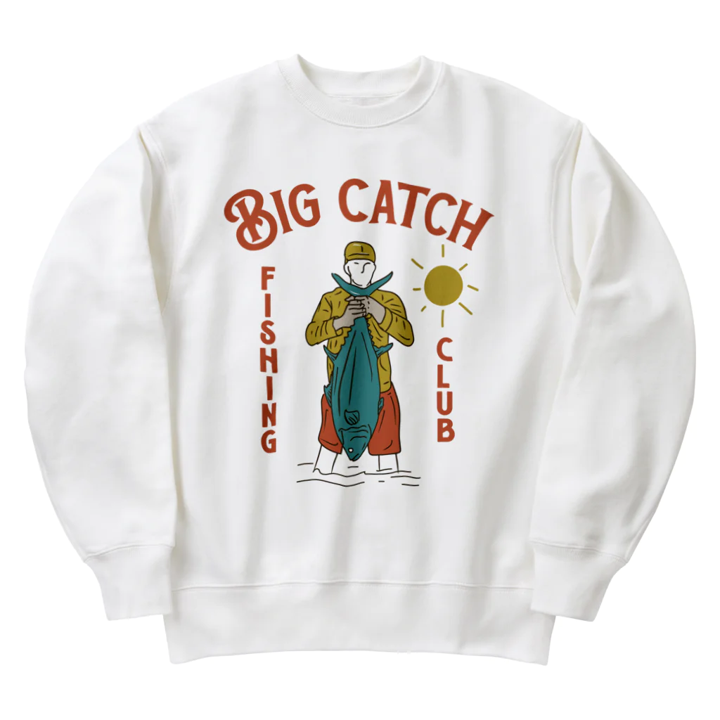 420 MUSIC FACTORYのBig catch 大物ゲット！　魚　釣り Heavyweight Crew Neck Sweatshirt