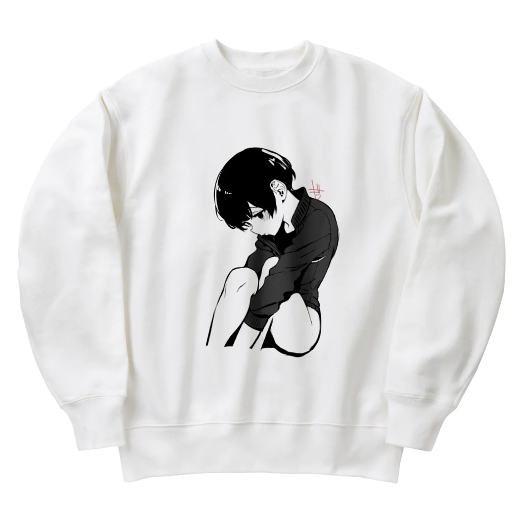 社員食堂ギラギラのおかっぱ Heavyweight Crew Neck Sweatshirt