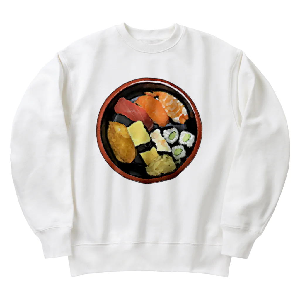 脂身通信Ｚのお寿司_握り寿司_盛り込み_230118 Heavyweight Crew Neck Sweatshirt