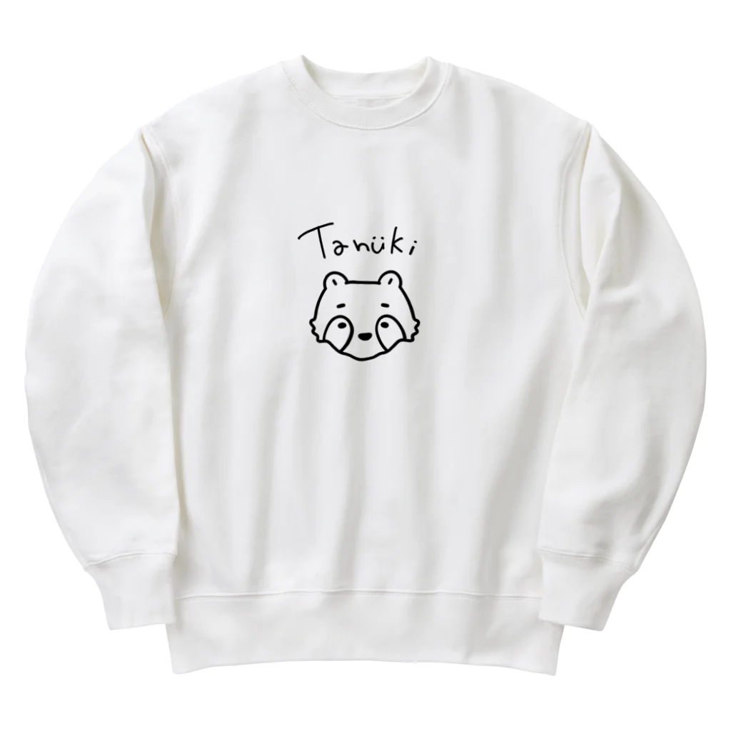 アニマル✖️推しのたぬきな推しへ Heavyweight Crew Neck Sweatshirt