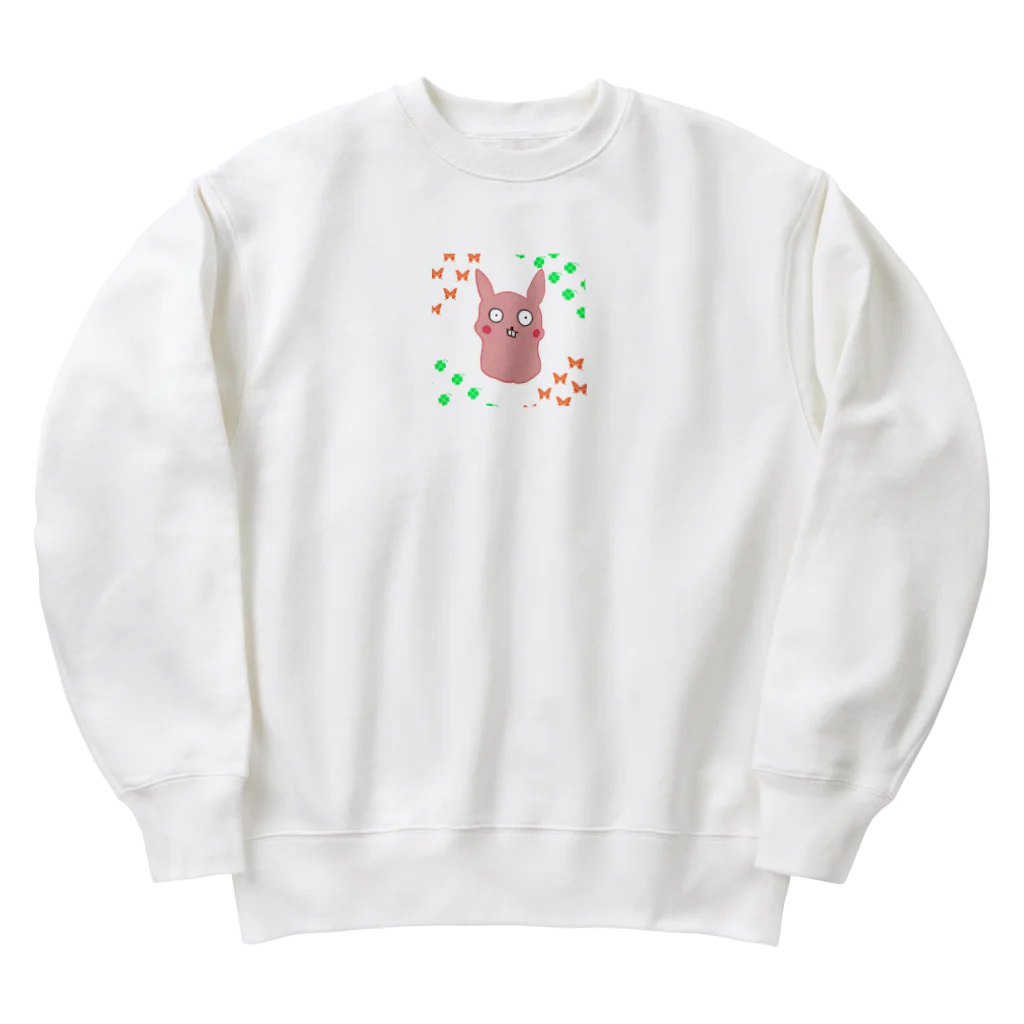 変な生き物たちのうさぎ Heavyweight Crew Neck Sweatshirt