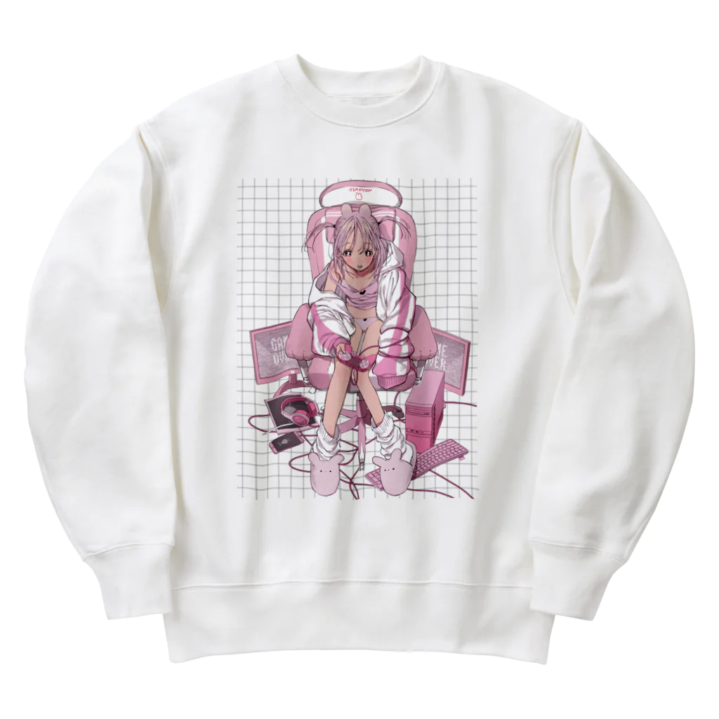 棉きのしのUSAPYONシリーズ Heavyweight Crew Neck Sweatshirt