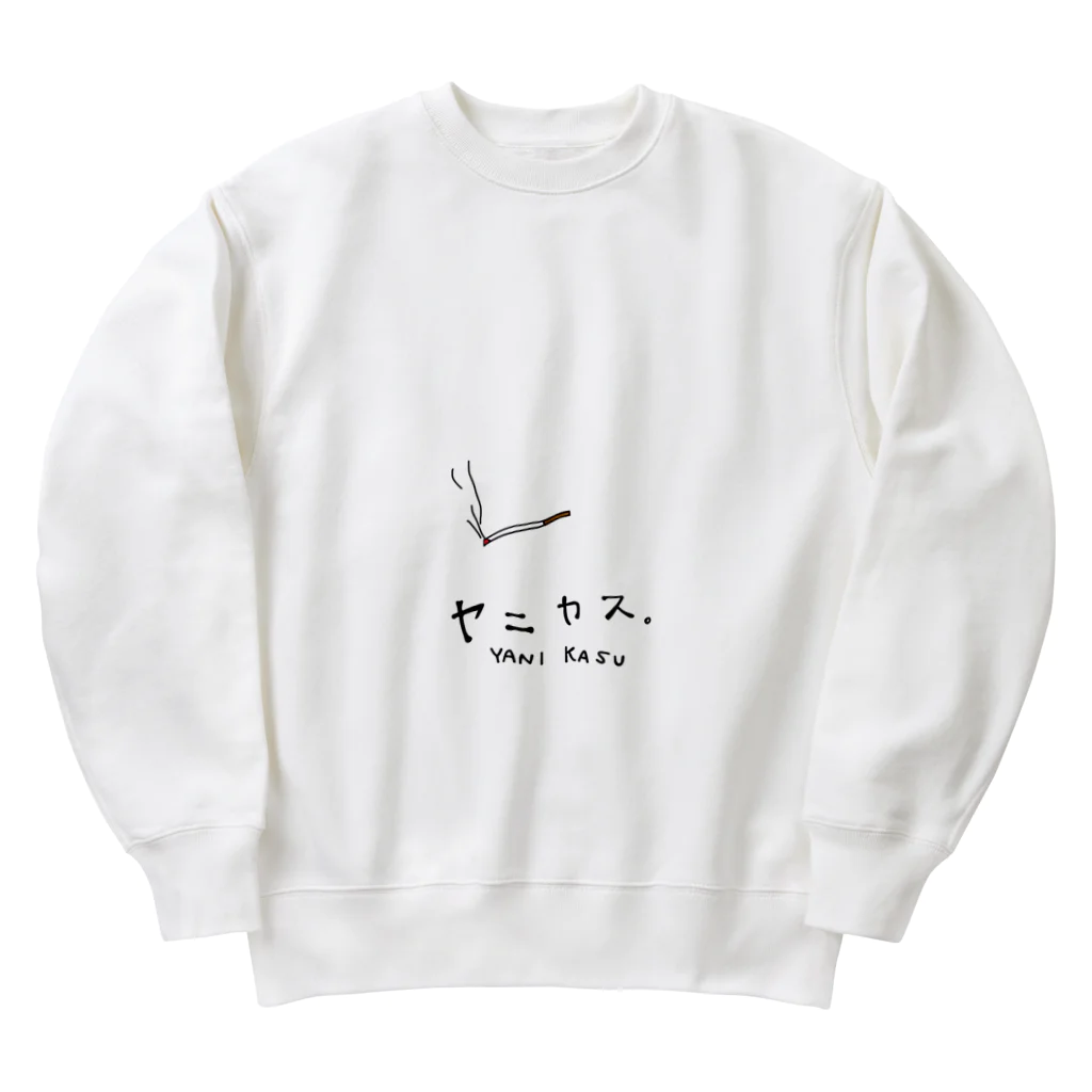 Sleepingood'sのタバコ好きのためのヤニカスマーク Heavyweight Crew Neck Sweatshirt