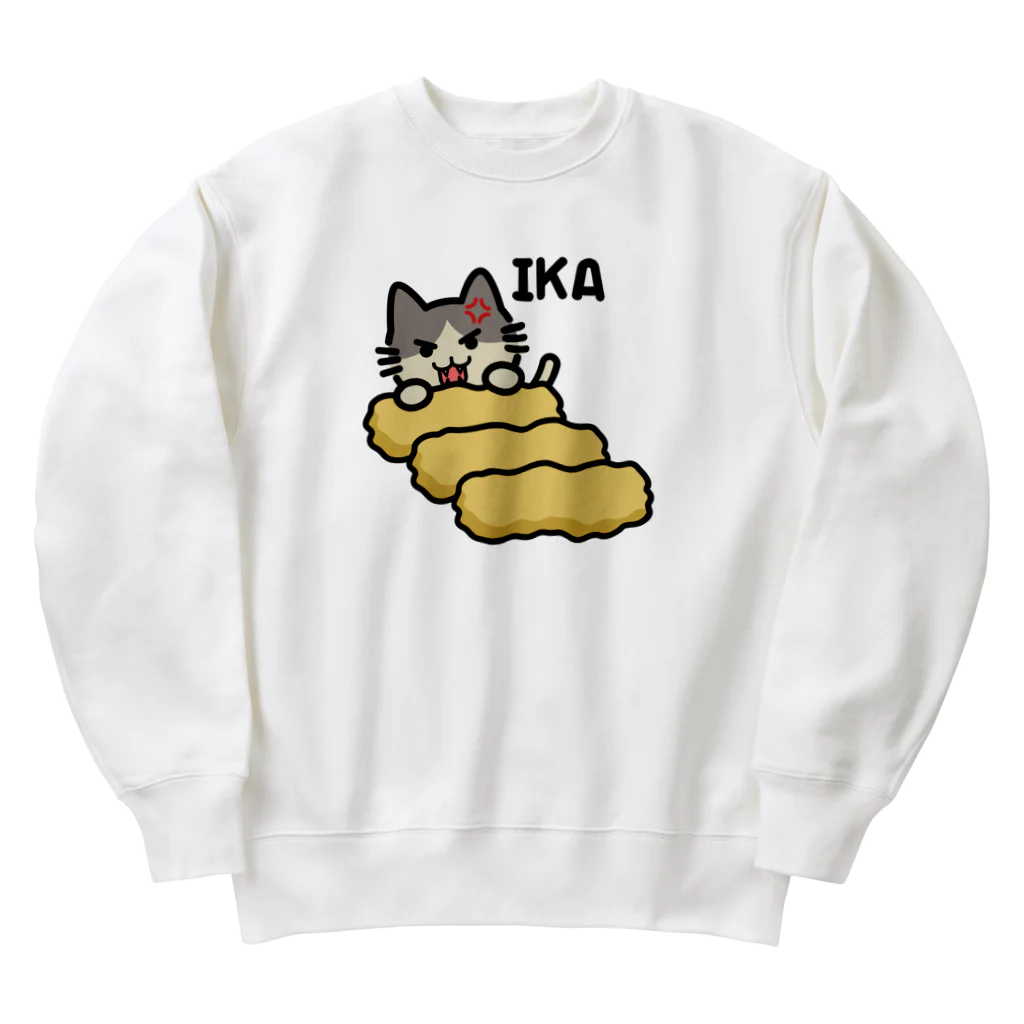 楽猫楽描しげ屋のいか Heavyweight Crew Neck Sweatshirt