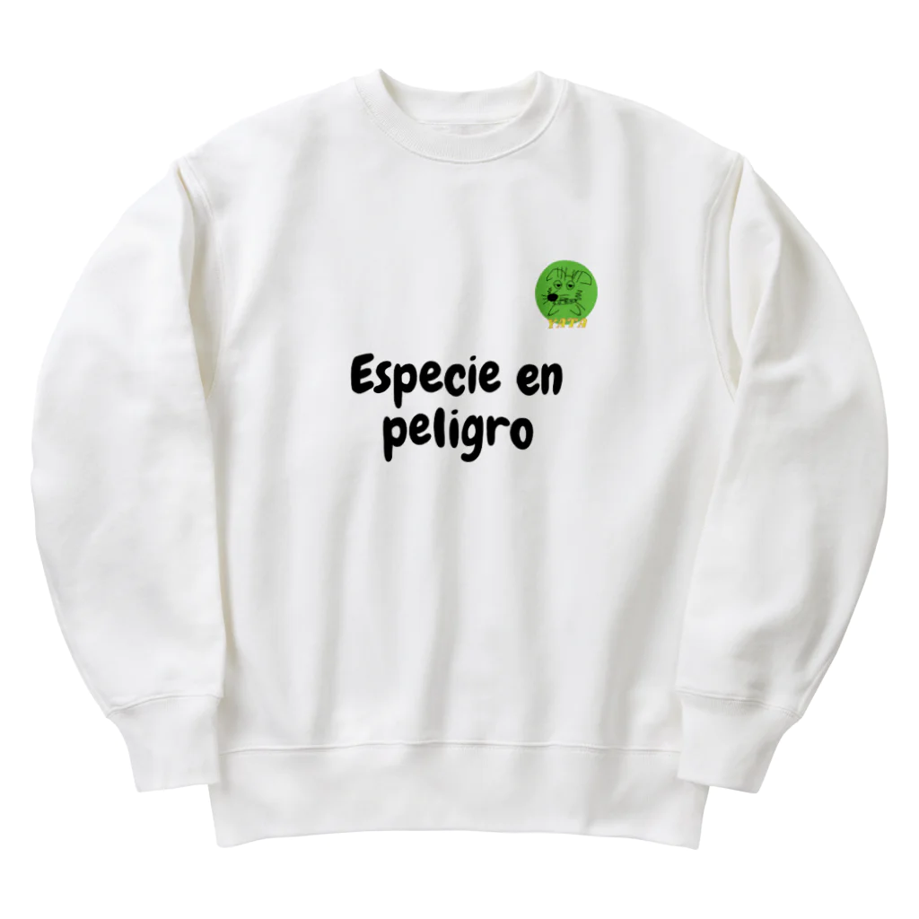 Nice Japanese words? !のEspecie en peligro Heavyweight Crew Neck Sweatshirt