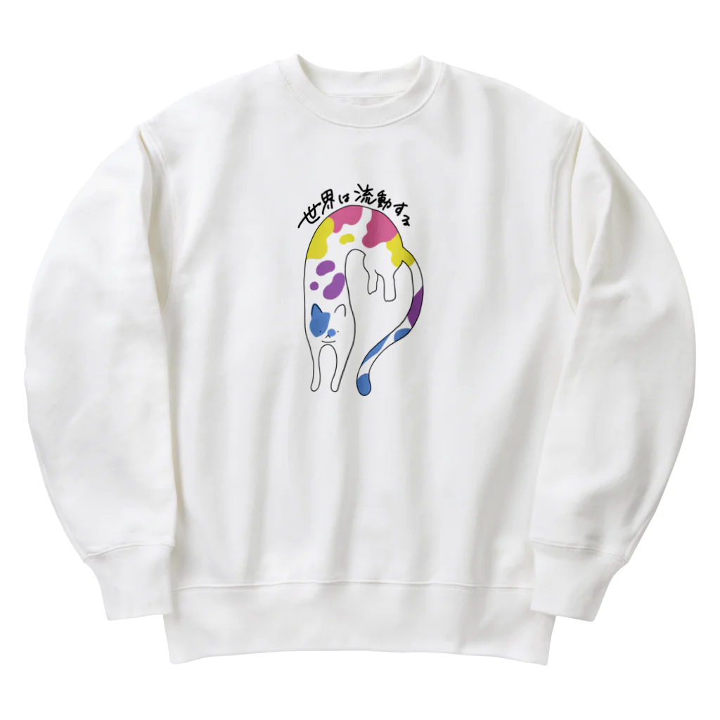 生存しよ！の流動体ねこ バイジェンダー フラッグカラー Heavyweight Crew Neck Sweatshirt