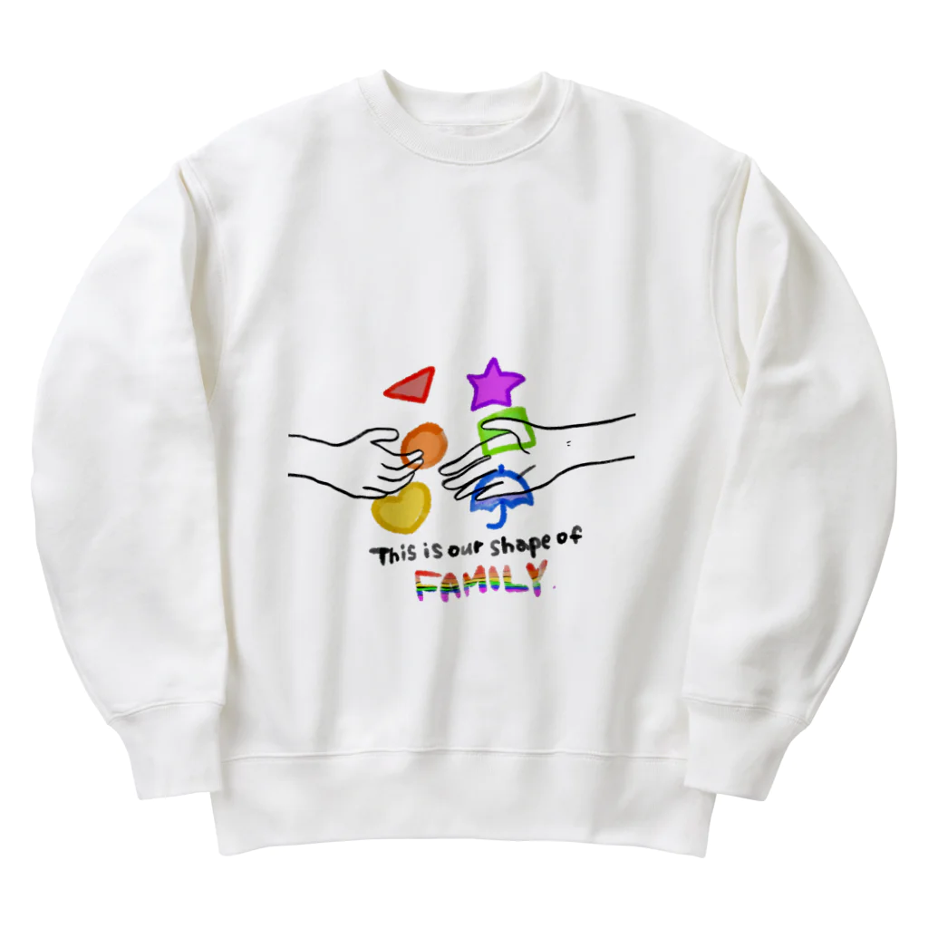 むちんアゲショップの家族のかたち Heavyweight Crew Neck Sweatshirt