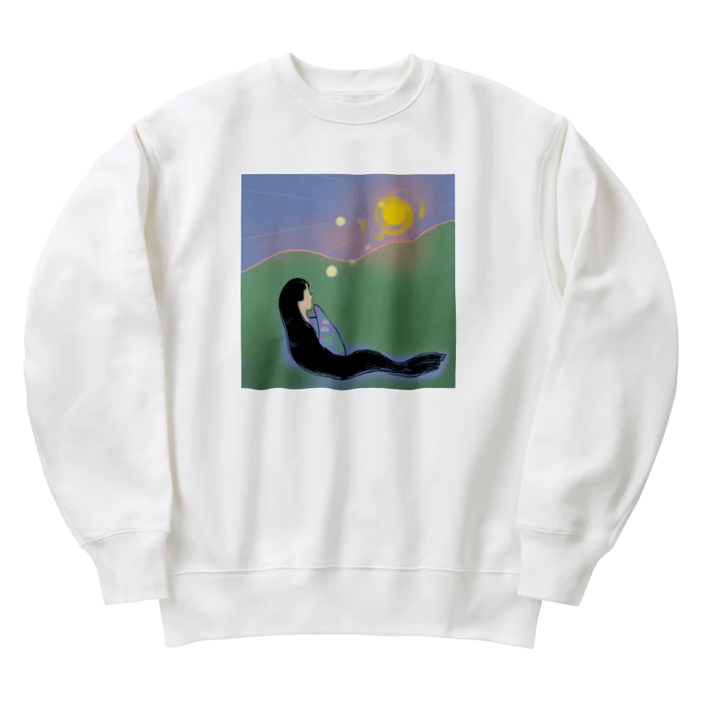 とんとかとん村の仕立て屋さんのとんとかとん村の朝日グッズ Heavyweight Crew Neck Sweatshirt