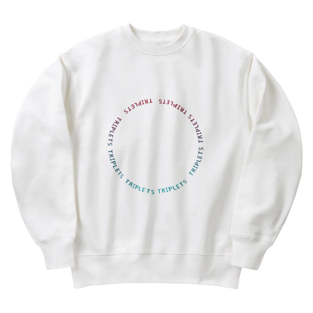 多胎児応援し隊の背中3つ子 トド松カラー Heavyweight Crew Neck Sweatshirt