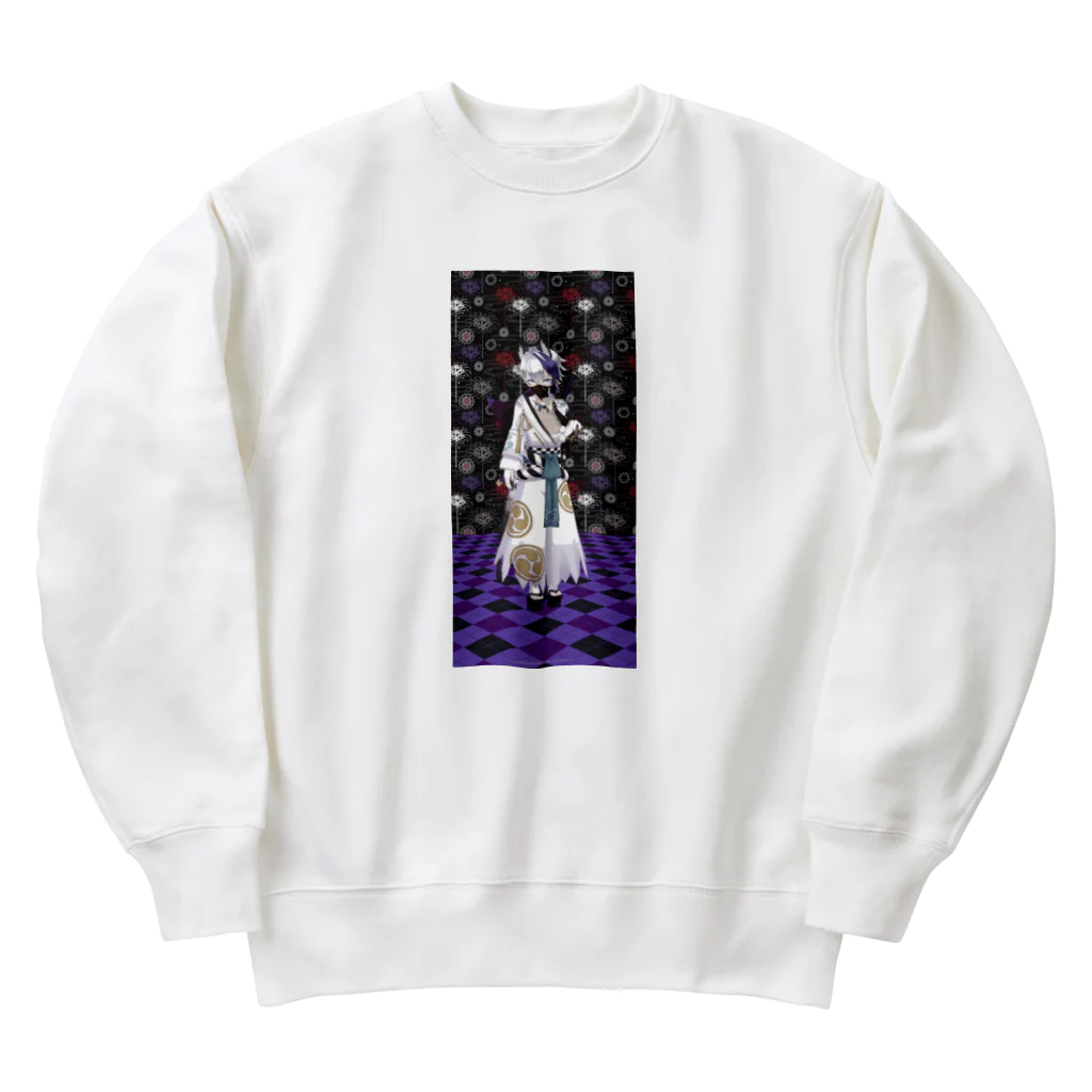 ハク坊の御狐神ハク坊 Heavyweight Crew Neck Sweatshirt