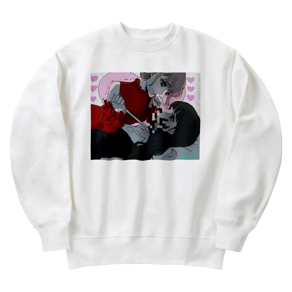 こむはにのおきにの♡ヤンデレ後輩百合真魚×朝陽♡ Heavyweight Crew Neck Sweatshirt