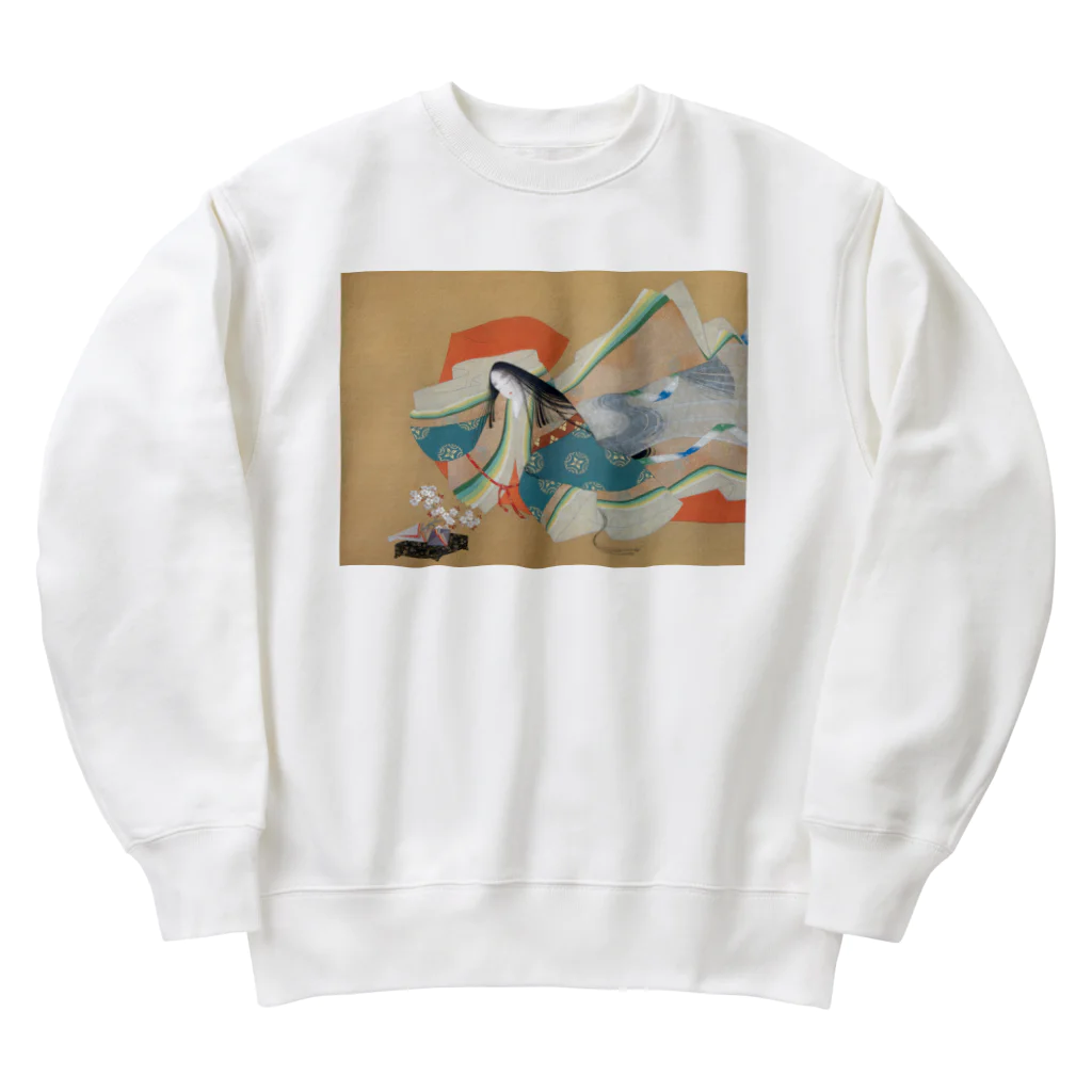 寿めでたや(ukiyoe)の日本画：上村松園_伊勢大輔(1929) Heavyweight Crew Neck Sweatshirt