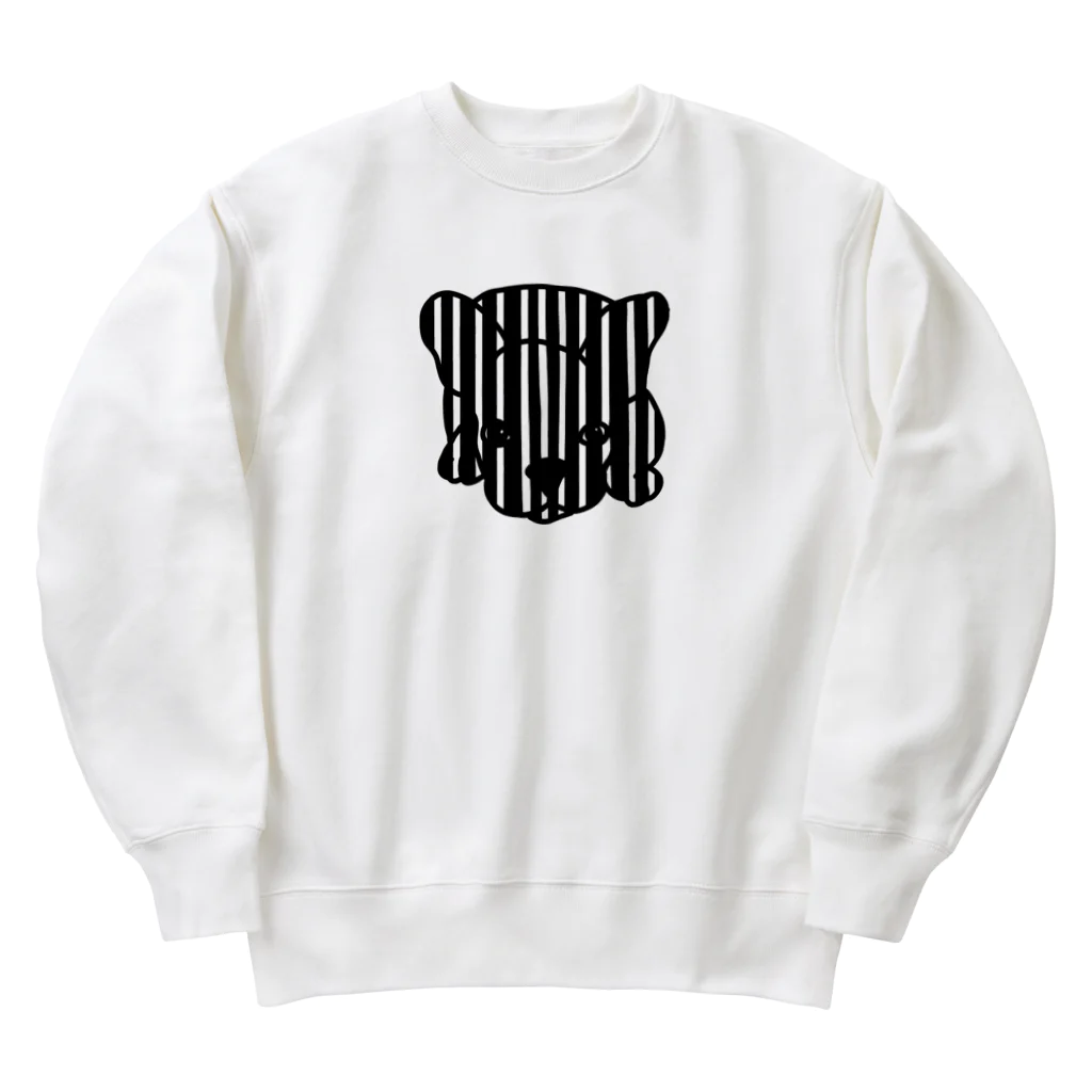 みつまめこshopのストライプ犬 Heavyweight Crew Neck Sweatshirt