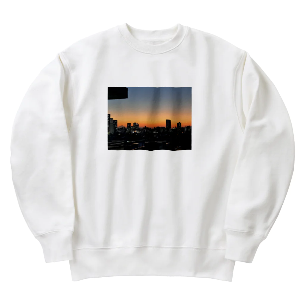 kopyの日常の夕陽 Heavyweight Crew Neck Sweatshirt