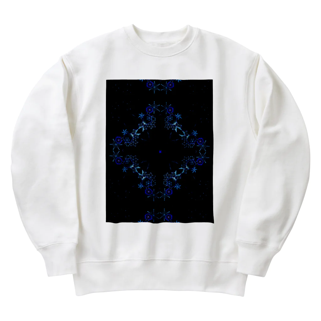 おらげ昇天の麻柄点描画 Heavyweight Crew Neck Sweatshirt