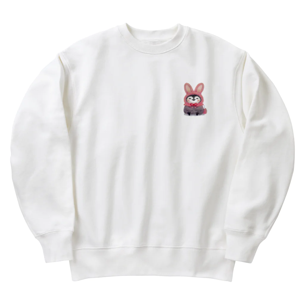 EIKA'S ANIMALS のペンギン　うさみみ Heavyweight Crew Neck Sweatshirt