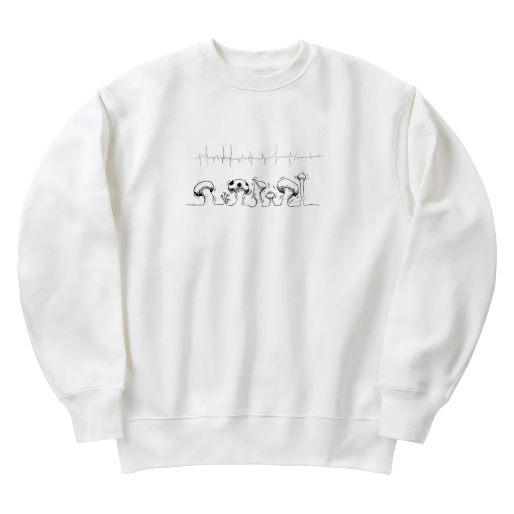 shatcikuのどきどきダンスきのこ Heavyweight Crew Neck Sweatshirt