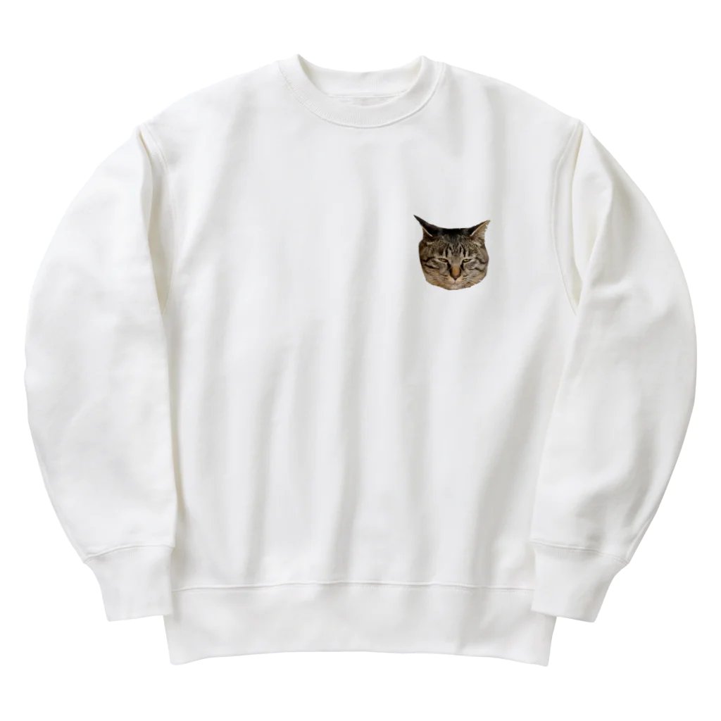 nyanmochi_lifeのぶちゃ猫シリーズ① Heavyweight Crew Neck Sweatshirt