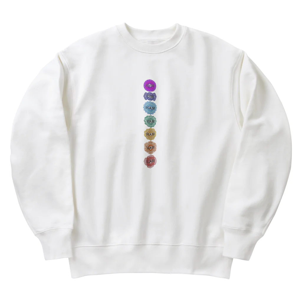 pinturaのchakra mantra Heavyweight Crew Neck Sweatshirt