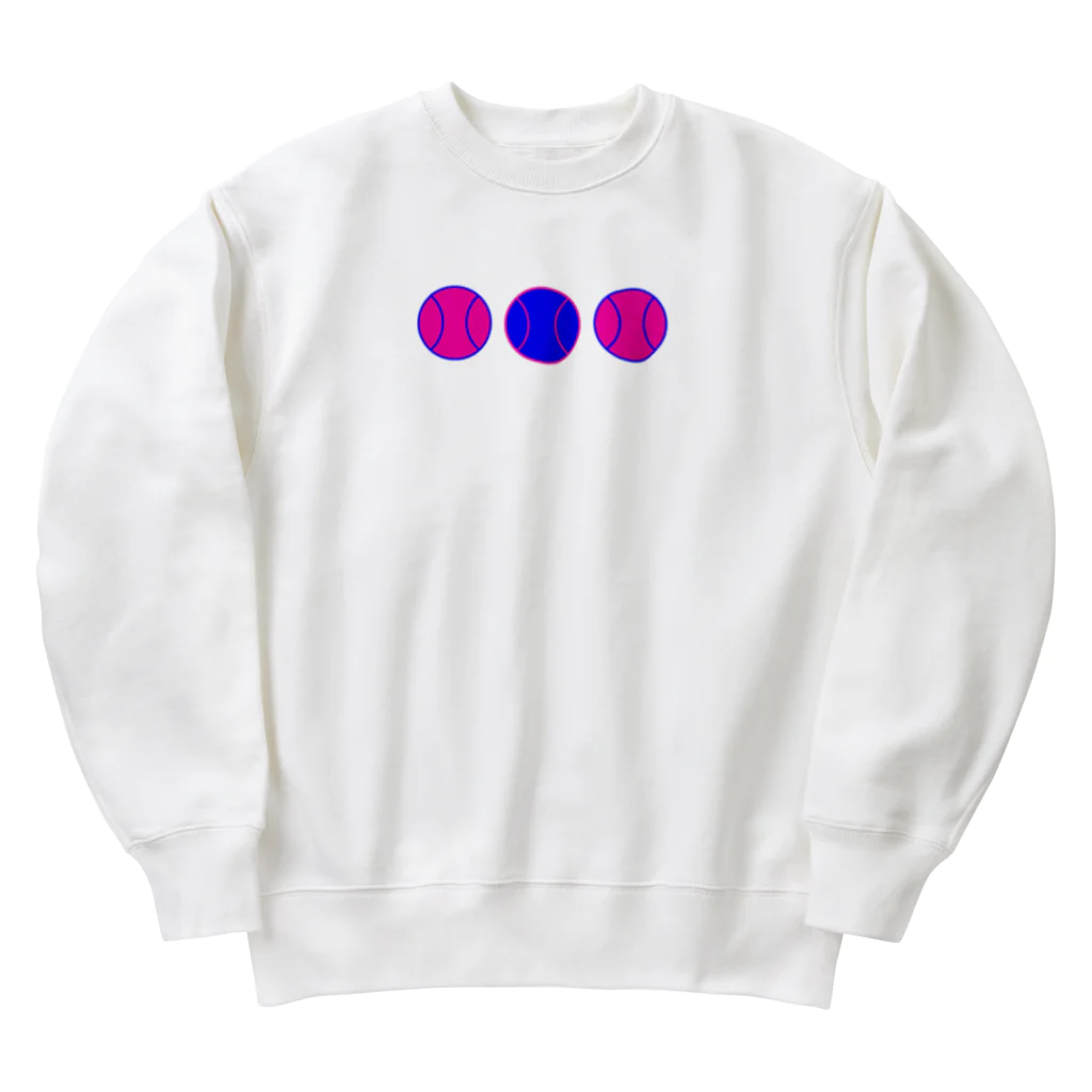 HAREのカラフル野球ボール　青ピンク① Heavyweight Crew Neck Sweatshirt