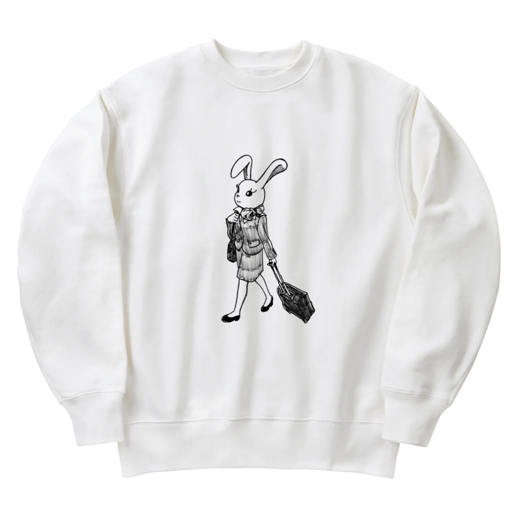 空想画学販売所のCAのウサ子 Heavyweight Crew Neck Sweatshirt