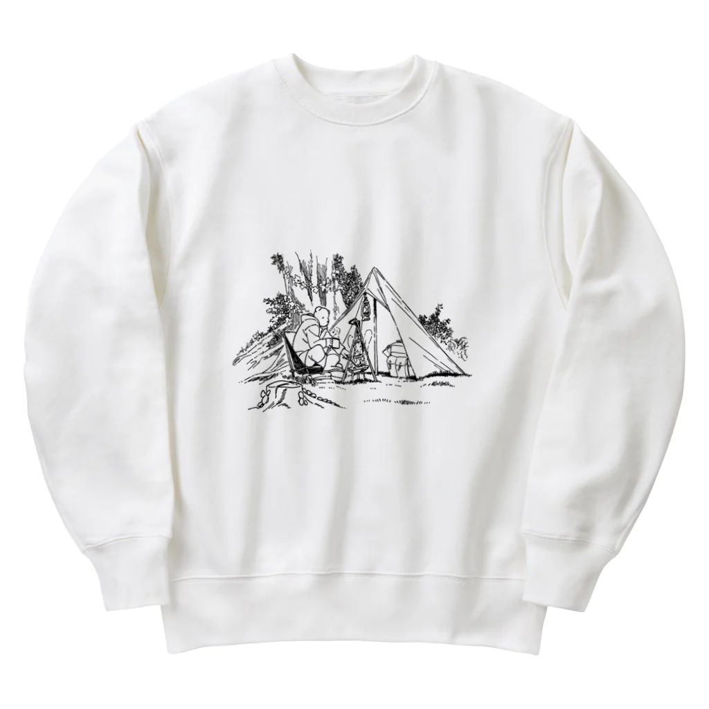 空想画学販売所のクマのキャンプ Heavyweight Crew Neck Sweatshirt