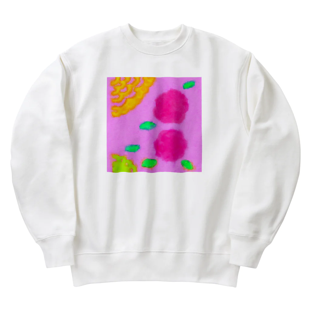 Noëlのピンクとお花 Heavyweight Crew Neck Sweatshirt