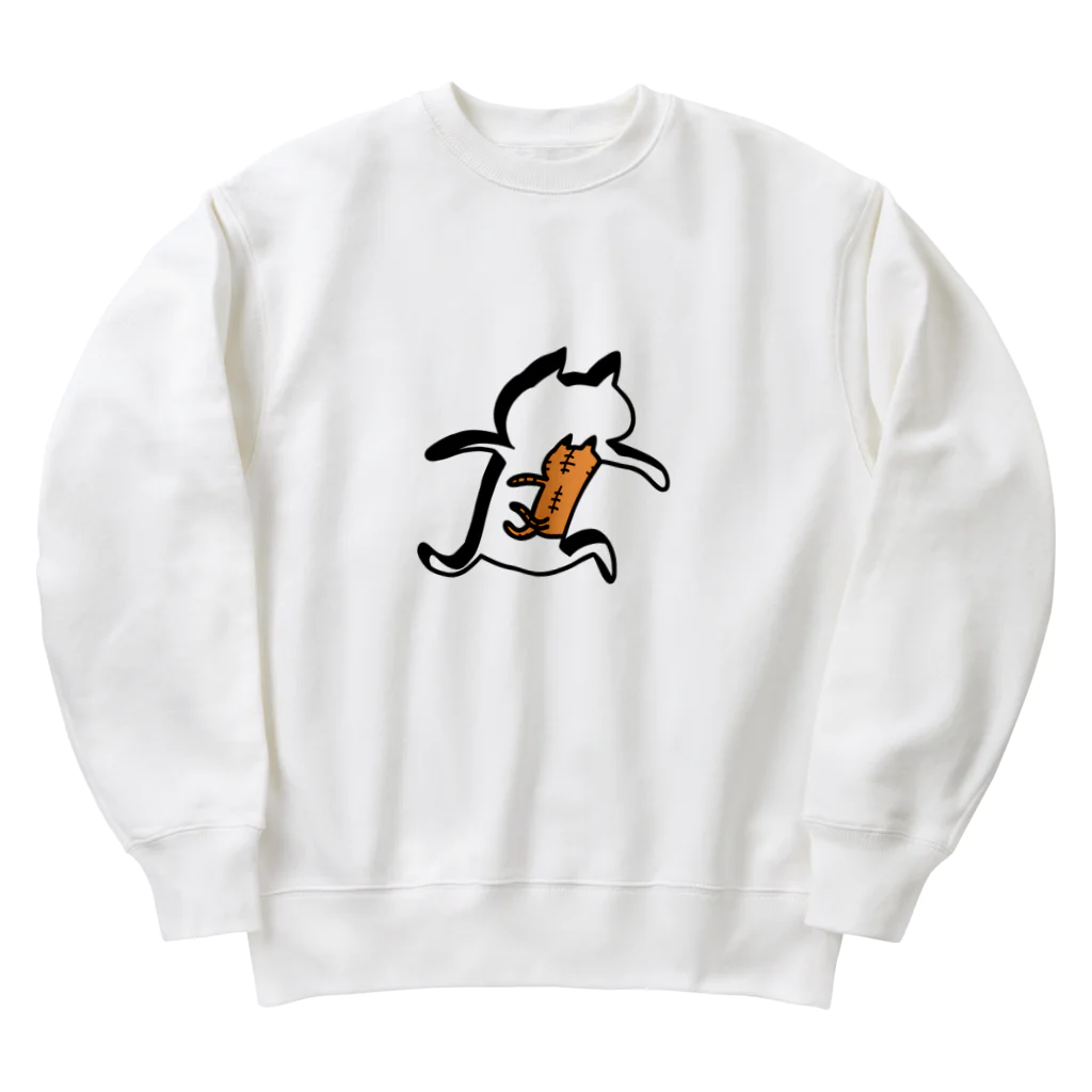 PokuStarのトラが走り、穴をあける Heavyweight Crew Neck Sweatshirt