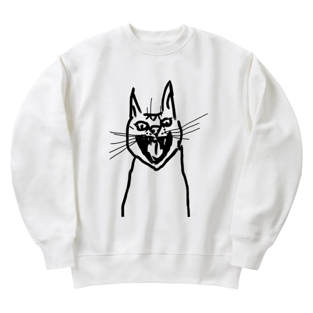 ミミモモデザインのおこねこ Heavyweight Crew Neck Sweatshirt